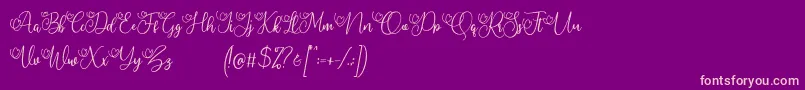 My Lovely Demo Font – Pink Fonts on Purple Background
