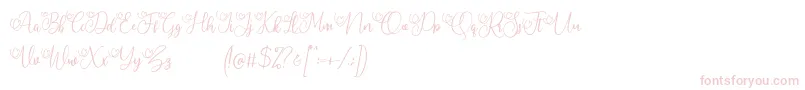My Lovely Demo Font – Pink Fonts on White Background