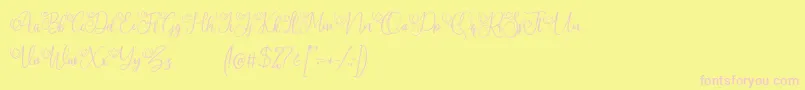 My Lovely Demo Font – Pink Fonts on Yellow Background
