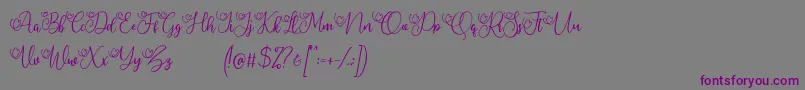 My Lovely Demo-Schriftart – Violette Schriften auf grauem Hintergrund
