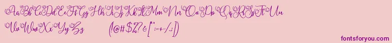 My Lovely Demo-Schriftart – Violette Schriften auf rosa Hintergrund