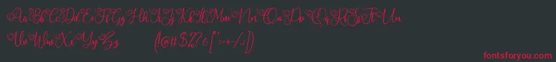 My Lovely Demo Font – Red Fonts on Black Background