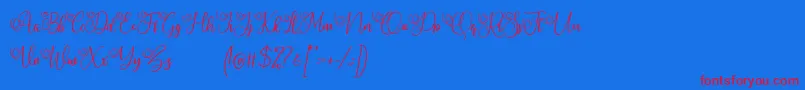 My Lovely Demo Font – Red Fonts on Blue Background