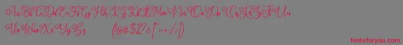 My Lovely Demo Font – Red Fonts on Gray Background