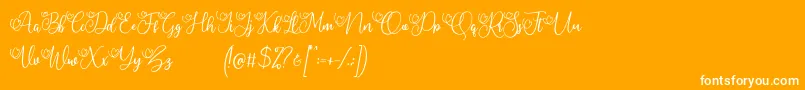 My Lovely Demo Font – White Fonts on Orange Background