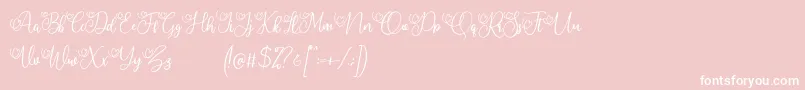 My Lovely Demo-Schriftart – Weiße Schriften auf rosa Hintergrund