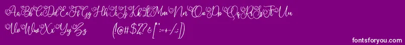 フォントMy Lovely Demo – 紫の背景に白い文字