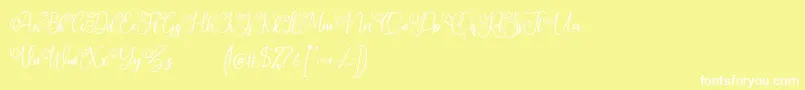 フォントMy Lovely Demo – 黄色い背景に白い文字