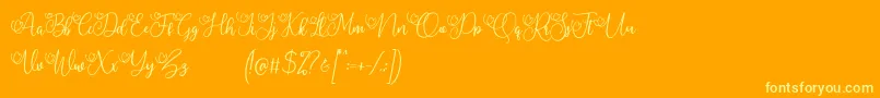 フォントMy Lovely Demo – オレンジの背景に黄色の文字