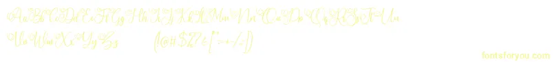 Czcionka My Lovely Demo – żółte czcionki