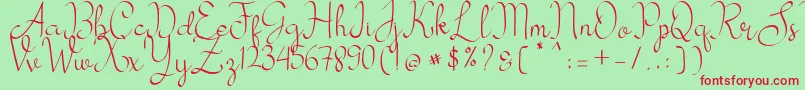 my mecca Font – Red Fonts on Green Background