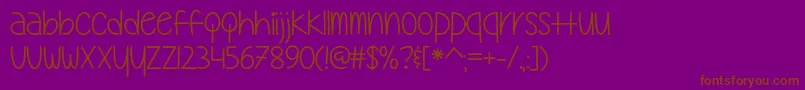 My Oh My   Font – Brown Fonts on Purple Background