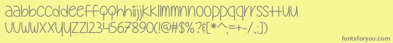 My Oh My   Font – Gray Fonts on Yellow Background