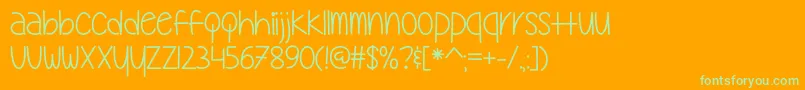 My Oh My   Font – Green Fonts on Orange Background