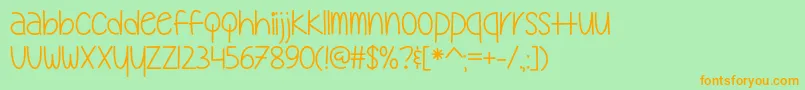 My Oh My   Font – Orange Fonts on Green Background