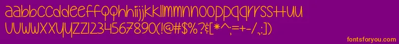 My Oh My   Font – Orange Fonts on Purple Background