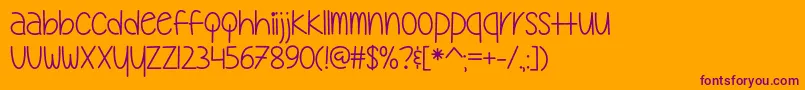 My Oh My   Font – Purple Fonts on Orange Background
