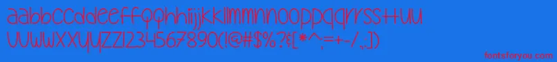 My Oh My   Font – Red Fonts on Blue Background