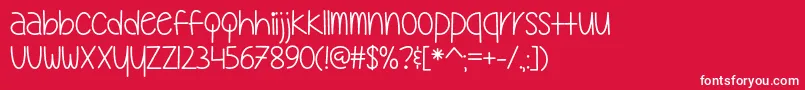 フォントMy Oh My   – 赤い背景に白い文字