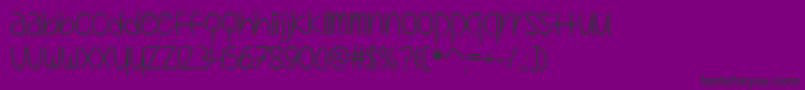フォントMy Oh My   – 紫の背景に黒い文字
