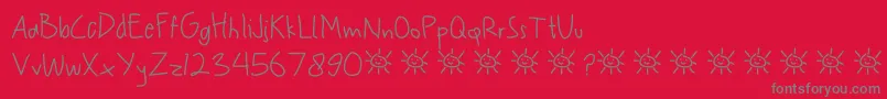 My Scrawl Font – Gray Fonts on Red Background