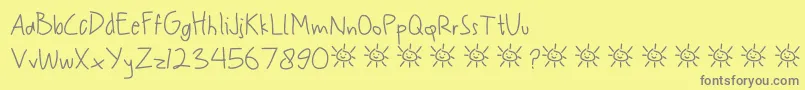 My Scrawl-Schriftart – Graue Schriften auf gelbem Hintergrund