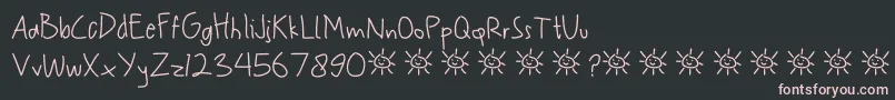 My Scrawl Font – Pink Fonts on Black Background
