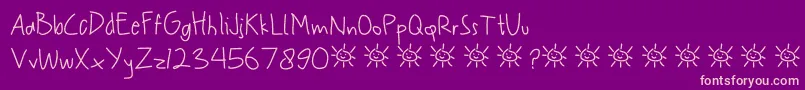 Police My Scrawl – polices roses sur fond violet
