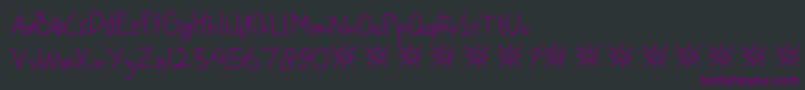 My Scrawl Font – Purple Fonts on Black Background