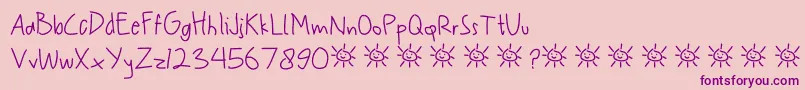 My Scrawl Font – Purple Fonts on Pink Background
