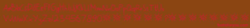 Police My Scrawl – polices rouges sur fond brun