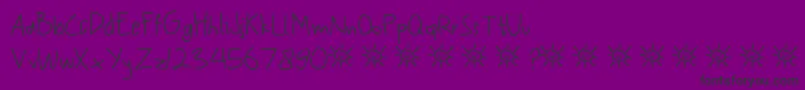 My Scrawl-fontti – mustat fontit violetilla taustalla