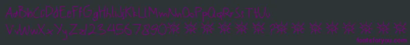 Шрифт My Scrawl – фиолетовые шрифты на чёрном фоне