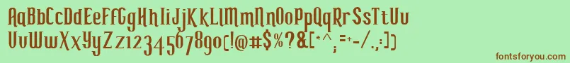 My seven T s Font – Brown Fonts on Green Background