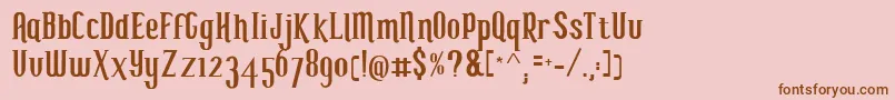 My seven T s Font – Brown Fonts on Pink Background