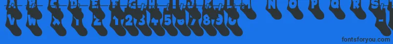 My Socks Line-fontti – mustat fontit sinisellä taustalla