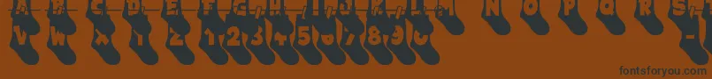 My Socks Line-Schriftart – Schwarze Schriften auf braunem Hintergrund