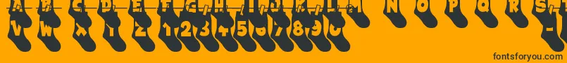 My Socks Line-Schriftart – Schwarze Schriften auf orangefarbenem Hintergrund