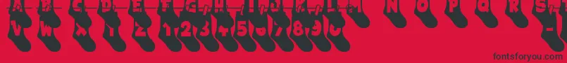 Fonte My Socks Line – fontes pretas em um fundo vermelho