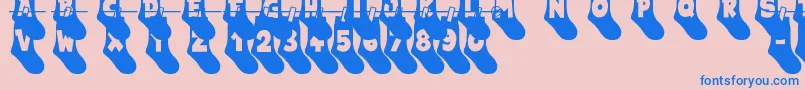 My Socks Line Font – Blue Fonts on Pink Background