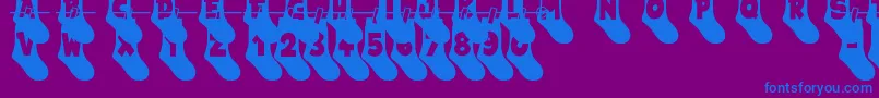 My Socks Line Font – Blue Fonts on Purple Background