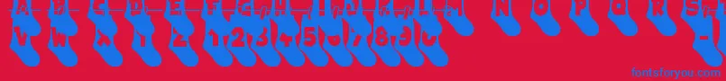 My Socks Line Font – Blue Fonts on Red Background