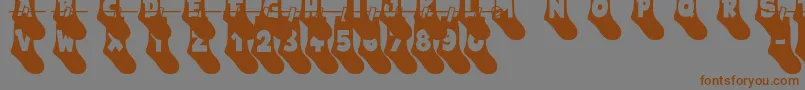 My Socks Line-Schriftart – Braune Schriften auf grauem Hintergrund