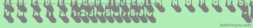 My Socks Line Font – Gray Fonts on Green Background