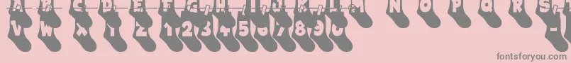 My Socks Line Font – Gray Fonts on Pink Background