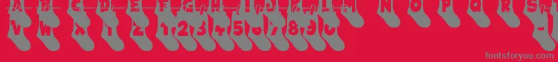 My Socks Line Font – Gray Fonts on Red Background