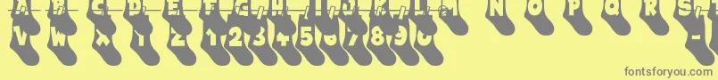 My Socks Line-Schriftart – Graue Schriften auf gelbem Hintergrund