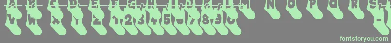 My Socks Line-Schriftart – Grüne Schriften auf grauem Hintergrund