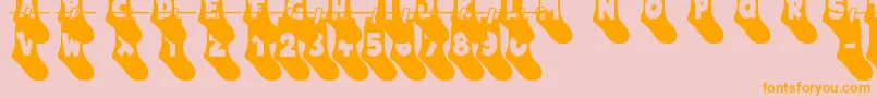 My Socks Line-Schriftart – Orangefarbene Schriften auf rosa Hintergrund