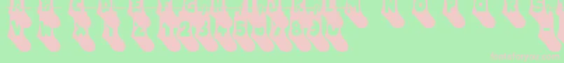 My Socks Line-Schriftart – Rosa Schriften auf grünem Hintergrund